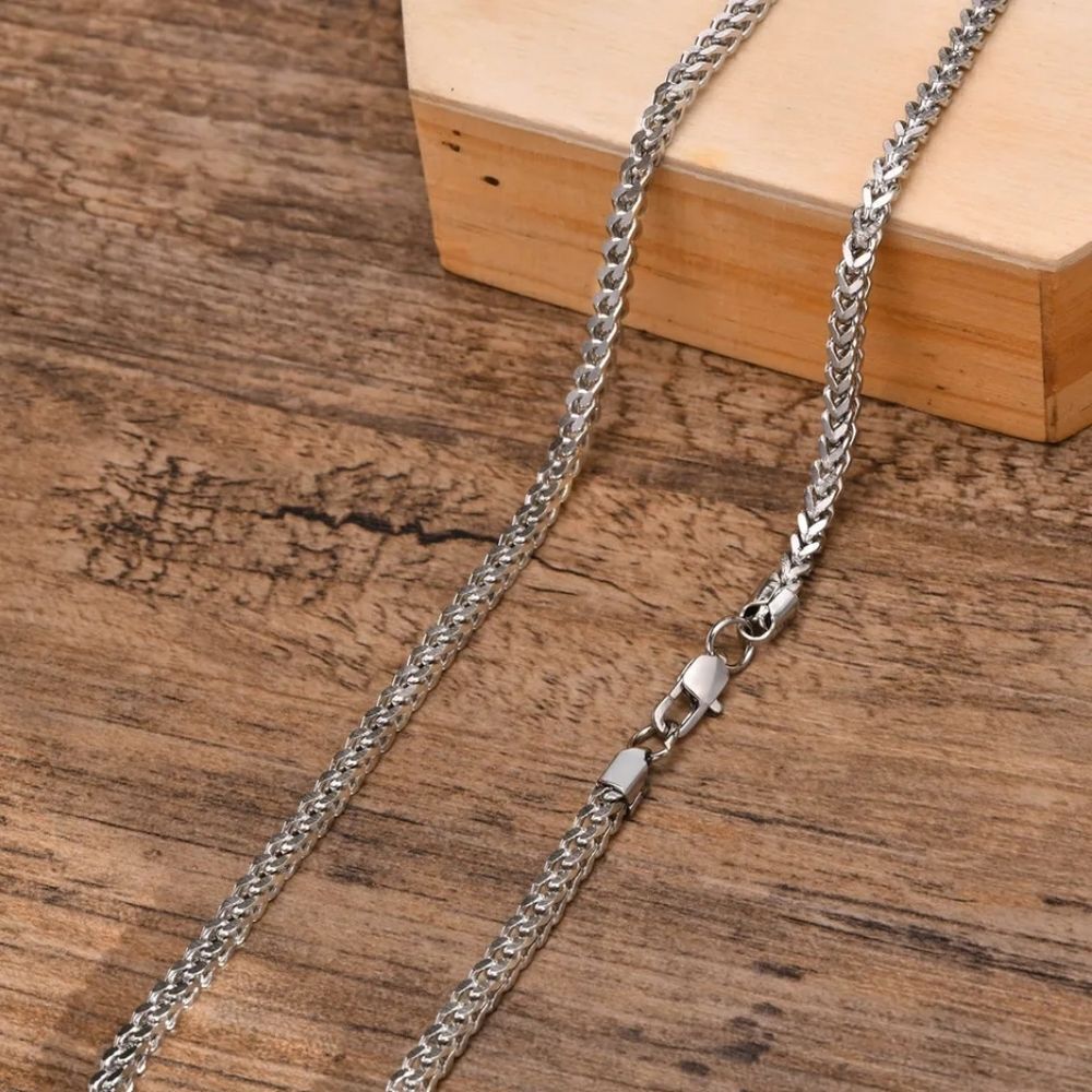 Stainless Steel Franco Necklace - Picture 4 of 4